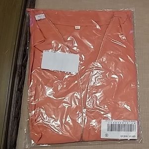 Zippered front womens blouse XL